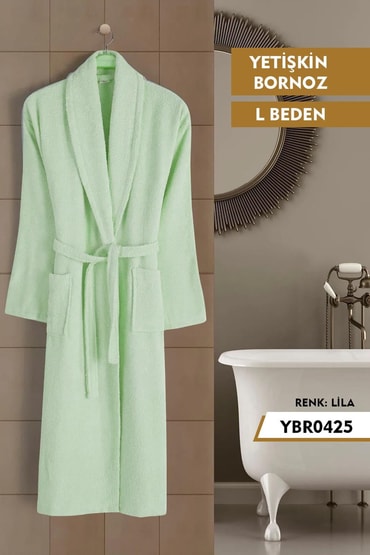 Şal Yaka Yetişkin Bornoz  L YBR0425-25YBR0425