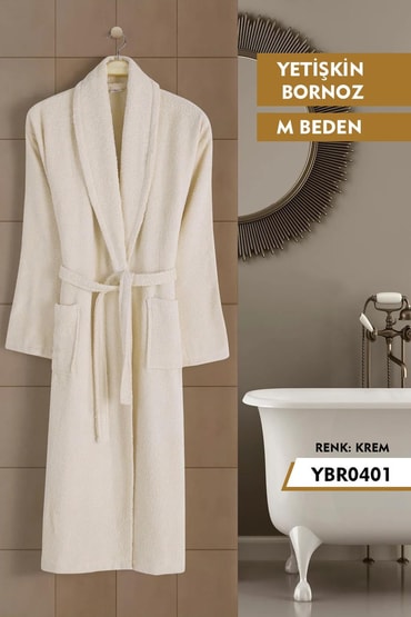Şal Yaka Yetişkin Bornoz  M YBR0401-1YBR0401