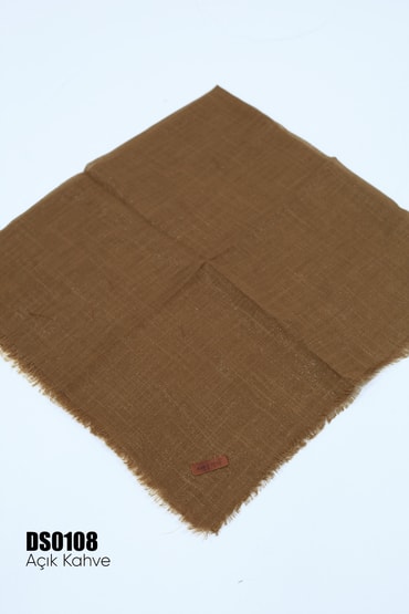 Soft İpek Düz Renk Simli Flamlı Eşarp DS0108-6436DS0108-6436