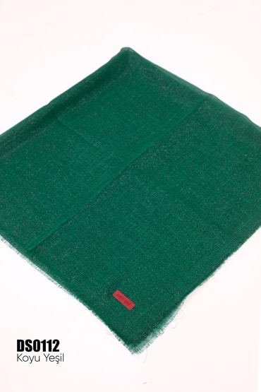Soft İpek Düz Renk Simli Flamlı Eşarp DS0112-6440DS0112-6440