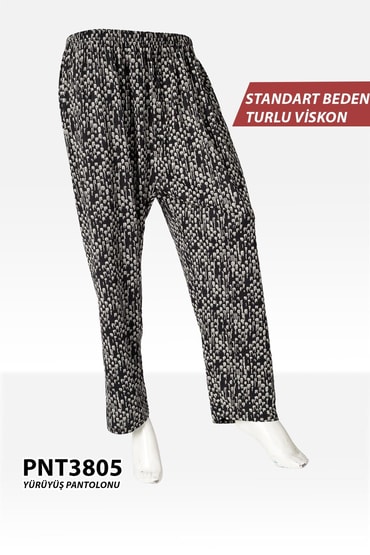 Standart Beden Turlu Viskon Yürüyüş Pantolonu PNT3805-5PNT3805