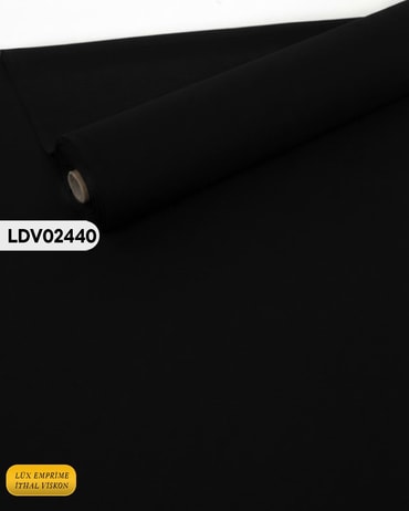 Tek En Pamuk Viskon Kumaş Düz Renk Siyah ( TEK EN ) 90cm-LDV02440LDV02440