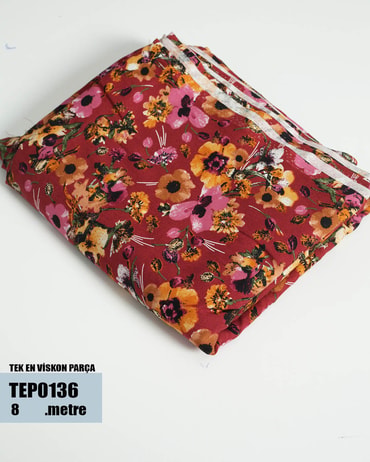 TEK En Pamuk Viskon Parça Kumaş TEP0136-36TEP0136