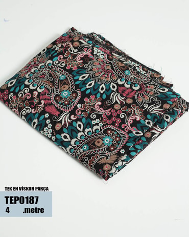 TEK En Pamuk Viskon Parça Kumaş TEP0187-87TEP0187