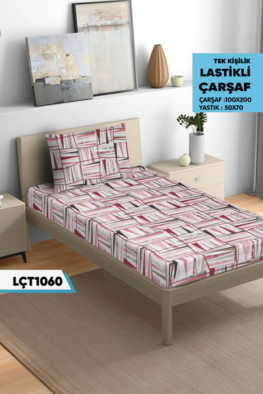 Tek Kişilik Lastikli Çarşaf Seti 100x200cm  LÇT1060-30908LÇT1060
