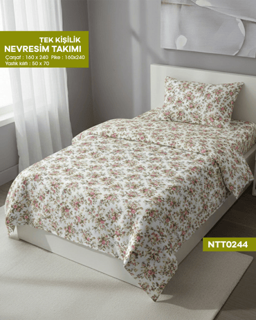 TEK KİŞİLİK RANFORCE NEVRESİM TAKIMI NTT0244-31701NTT0244