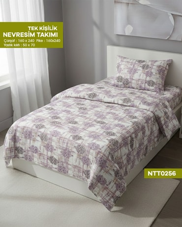 TEK KİŞİLİK RANFORCE NEVRESİM TAKIMI NTT0256-31904NTT0256