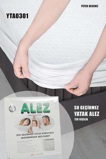 Tek Kişilik Yatak Alezi Su Geçirmez 100x200cm 30cm YTA0301YTA0301