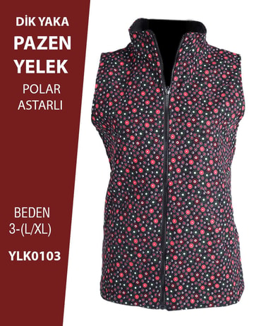 VİEMOR OTANTİK DİK YAKA PAZEN YELEK  L/XL-3YLK0103