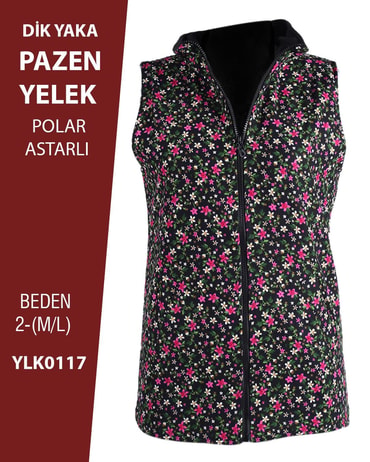 VİEMOR OTANTİK DİK YAKA PAZEN YELEK  M/L-2YLK0117