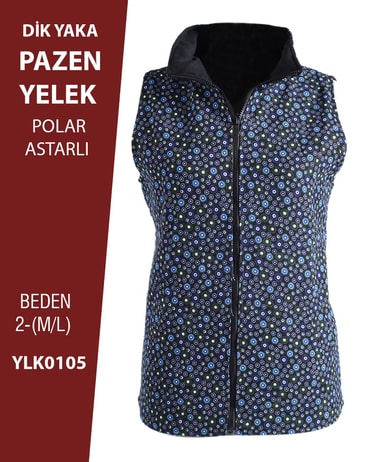 VİEMOR OTANTİK DİK YAKA PAZEN YELEK  M/L-2YLK0105