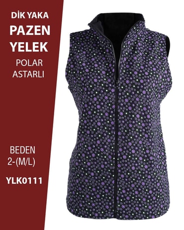 VİEMOR OTANTİK DİK YAKA PAZEN YELEK  M/L-2YLK0111