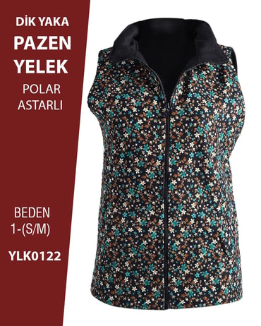 VİEMOR OTANTİK DİK YAKA PAZEN YELEK  S/M-1YLK0122