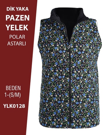 VİEMOR OTANTİK DİK YAKA PAZEN YELEK  S/M-1YLK0128