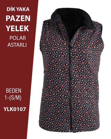 VİEMOR OTANTİK DİK YAKA PAZEN YELEK  S/M-1YLK0107