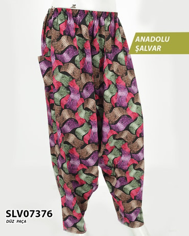 Viskon Düz Paça Anadolu Şalvar (cepli) SLV07376-1308SLV07376