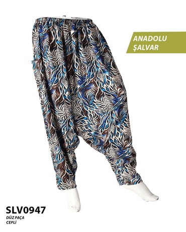 Viskon Düz Palça Anadolu Şalvar (Cepli) SLV0947-12005SLV0947