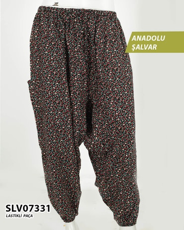 Viskon Lastik Paça Anadolu Şalvar  SLV07331-1112SLV07331