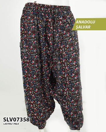 Viskon Lastik Paça Anadolu Şalvar  SLV07358-1007SLV07358