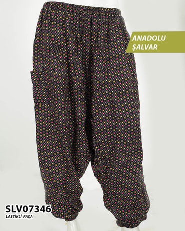 Viskon Lastik Paça Anadolu Şalvar  SLV07346-1128SLV07346