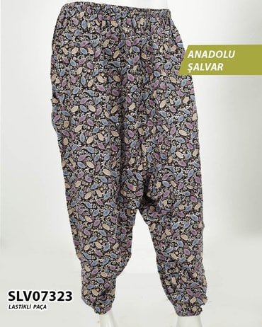 Viskon Lastik Paça Anadolu Şalvar  SLV07323-1104SLV07323