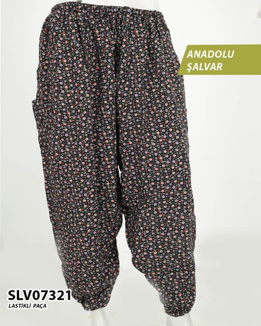 Viskon Lastik Paça Anadolu Şalvar  SLV07321-1102SLV07321