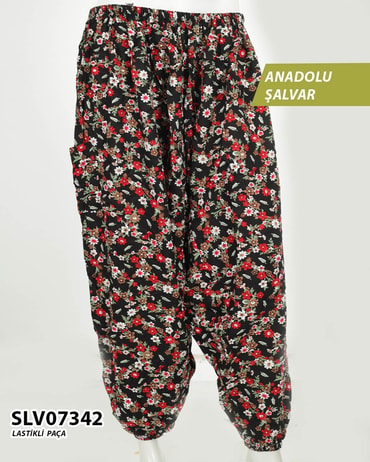 Viskon Lastik Paça Anadolu Şalvar  SLV07342-1123SLV07342