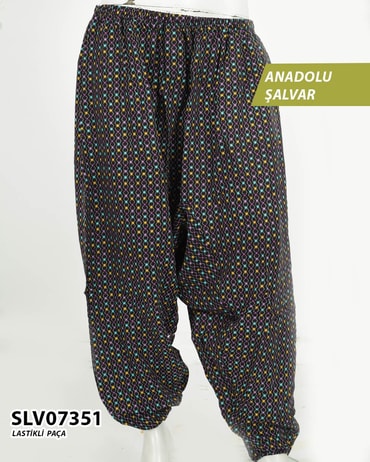 Viskon Lastik Paça Anadolu Şalvar  SLV07351-1133SLV07351