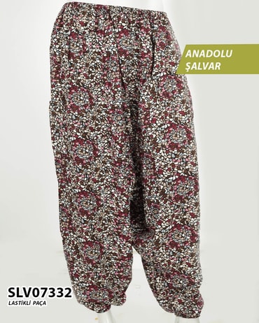 Viskon Lastik Paça Anadolu Şalvar  SLV07332-1113SLV07332