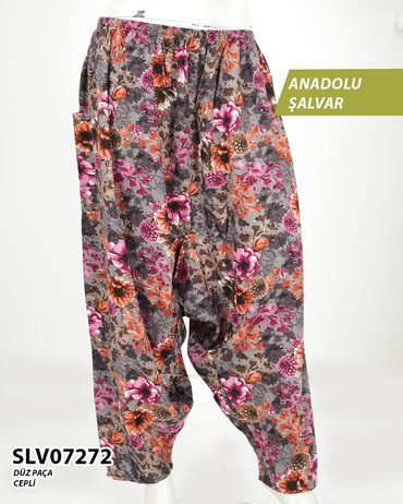 Viskon Lastik Palça Anadolu Şalvar (Cepli) SLV07272-14509SLV07272