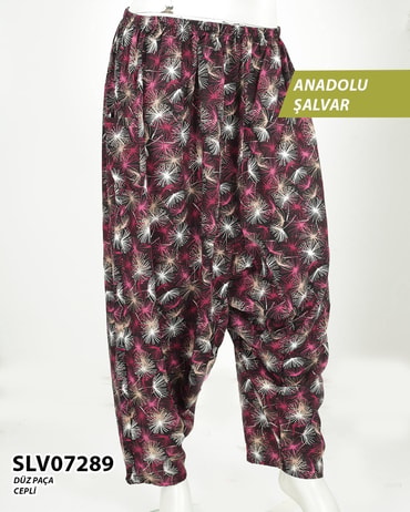 Viskon Lastik Palça Anadolu Şalvar (Cepli) SLV07289-14203SLV07289