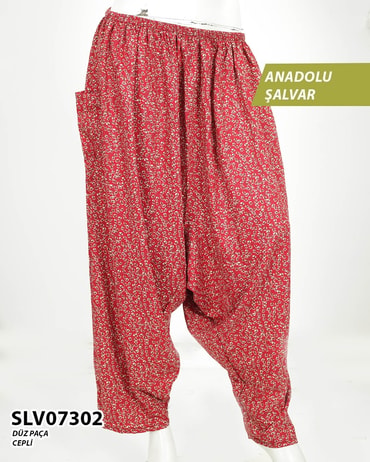 Viskon Lastik Palça Anadolu Şalvar (Cepli) SLV07302-14004SLV07302