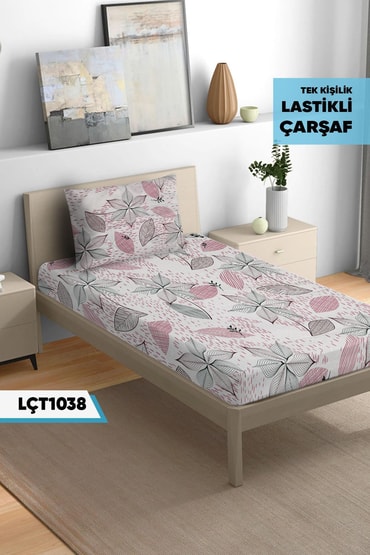 YASTIKLI Tekkişilik Lastikli Çarşaf Seti 100x200cm LÇT1038-30701LÇT1038-30701