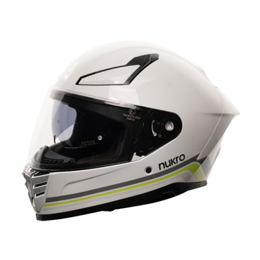 Nukro YM-853 Strip White Kask