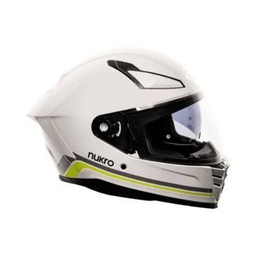 Nukro YM-853 Strip White Kask