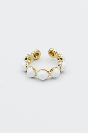 Beyaz Top Top Ear Cuff