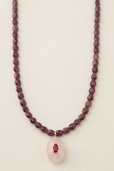 Garnet Doğaltaş Kolye 