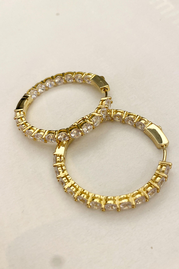 Gümüş Mozanit Halka Küpe