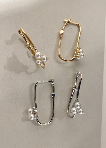 İnci Detaylı Küpe