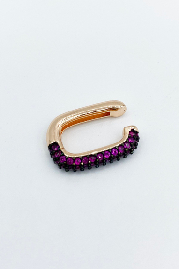 Pembe Taşlı Ear Cuff