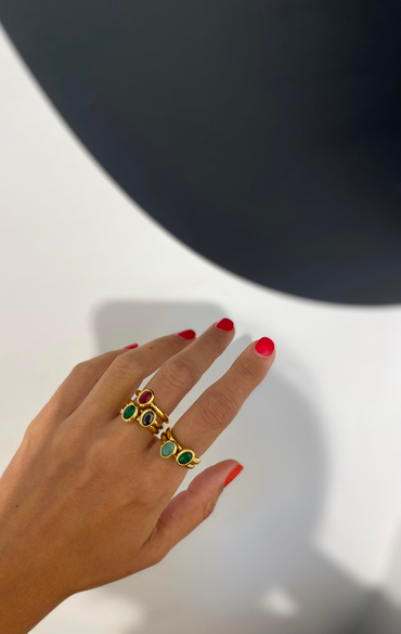 Renkli Taşlı Yüzük 