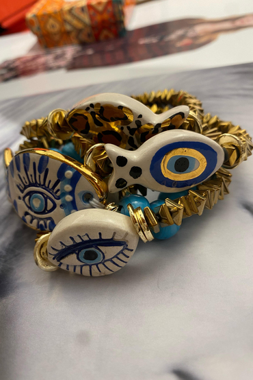 Seramik & Hematit Balık Bileklik