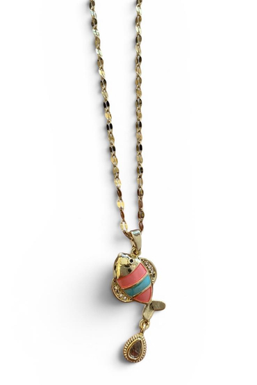 Taşlı Balık Kolye 