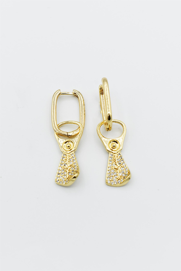 Taşlı Gazoz Kapağı Küpe 