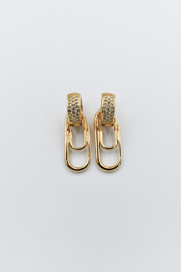 Taşlı Halka Ataç Küpe