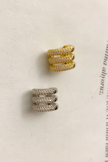 Üç Sıra Taşlı Ear Cuff