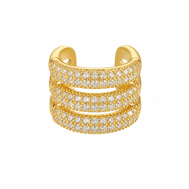 Üç Sıra Taşlı Ear Cuff