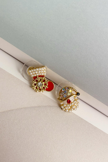 Yeni Yıl Noel Baba&Çorap Küpe 