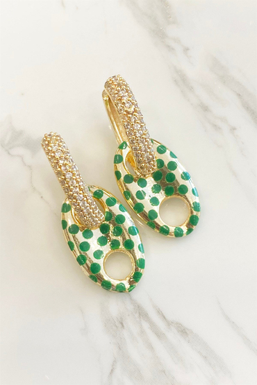 Yeşil Benekli Küpe