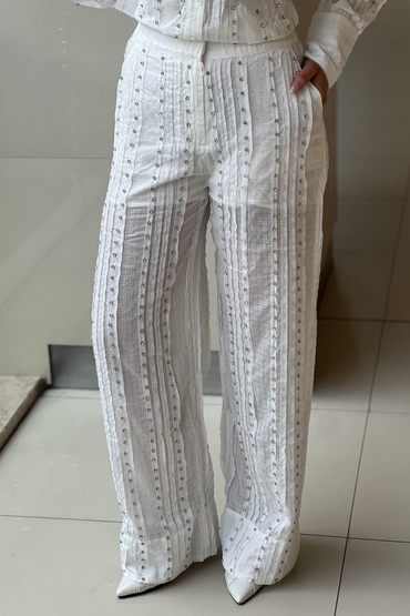 İpekyol Strass Taş Baskılı Pantolon